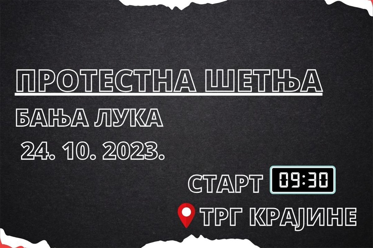 Protestna šetnja zbog "zakona o stranim agentima" sutra u Banjaluci