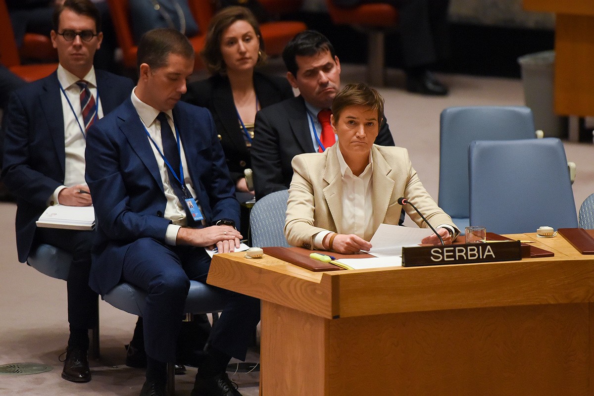 Brnabić pred Savjetom bezbjednosti UN o KiM: Svedočimo kampanji tihog etničkog čišćenja