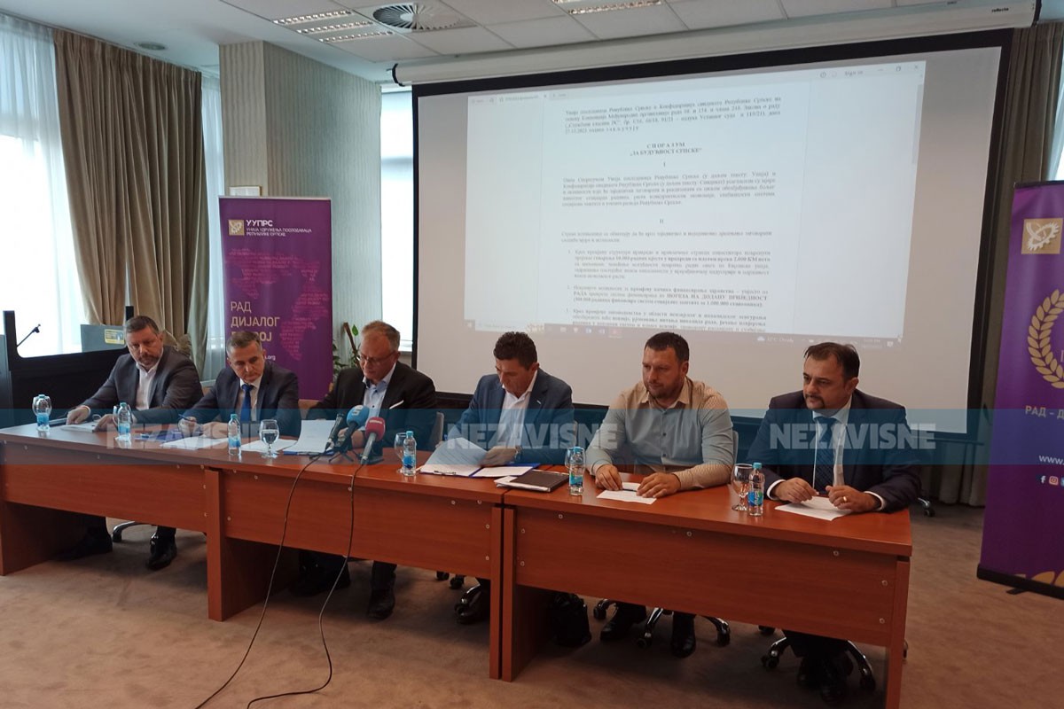 Potpisan sporazum: Pritisak na Vladu RS da poboljša uslove radnika