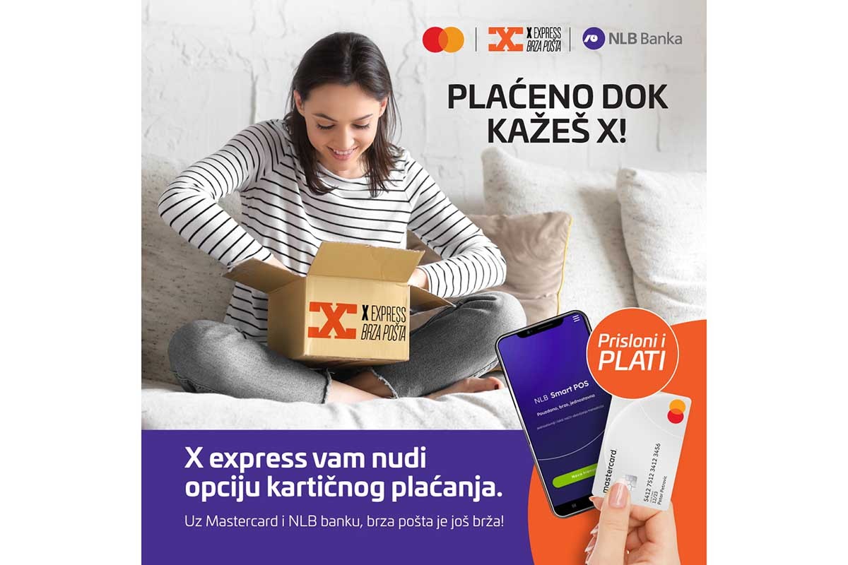 Nova usluga X express brze pošte – kartično plaćanje kod kurira prilikom preuzimanja pošiljke