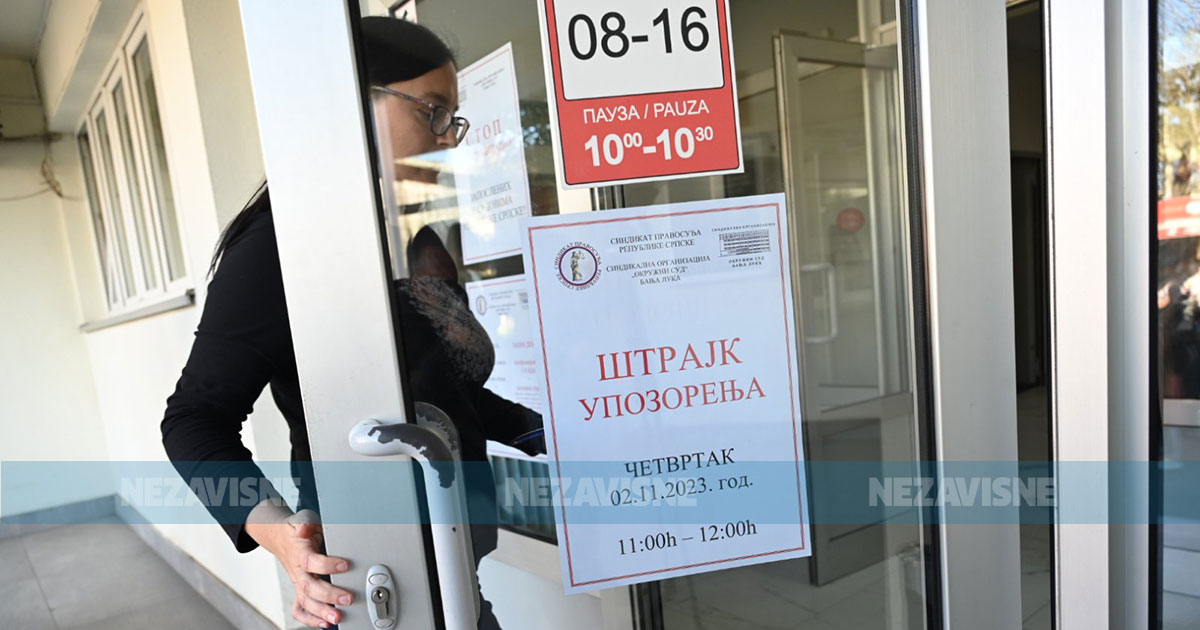 Pravosuđe u Srpskoj u jednočasovnom štrajku (VIDEO)