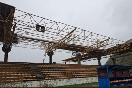 Vjetar odnio dio krova na stadionu u Drvaru