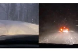 Snijeg napravio saobraćajni kolaps preko Romanije, kamioni zaglavljeni