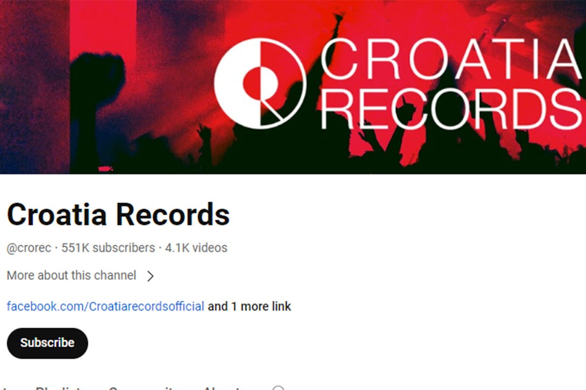 Croatia Records kanal vraćen na YouTube