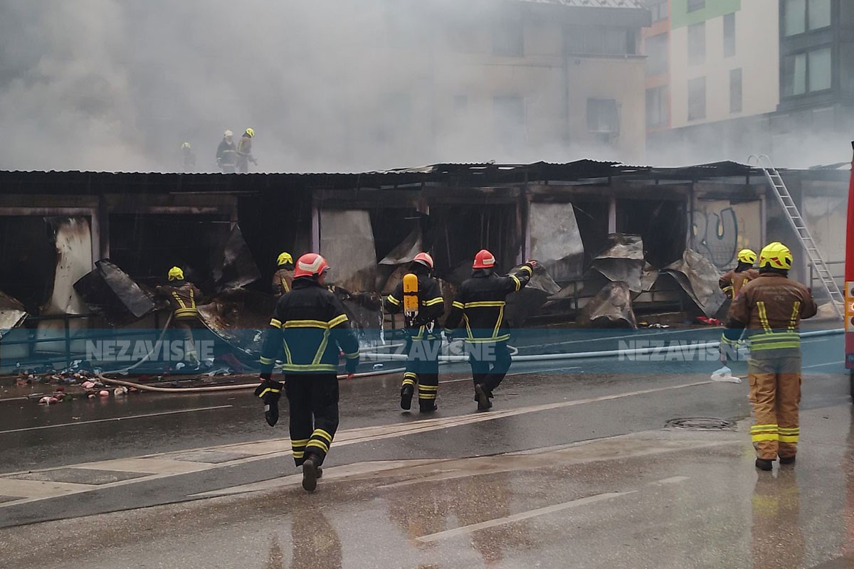 Požar zahvatio kompletnu sarajevsku pijacu, šteta ogromna (VIDEO)