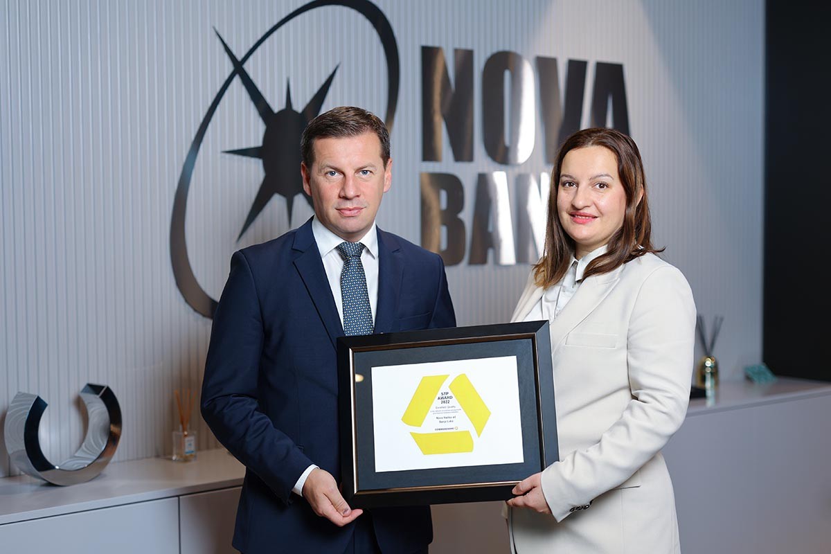 Nova banka dobitnik priznanja "STP Award 2022"