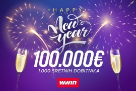 Osvojite 100.000 eura na WWin-u u novogodišnjem danu