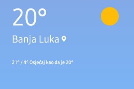 Banjaluka na kraju decembra na toplih 20 stepeni