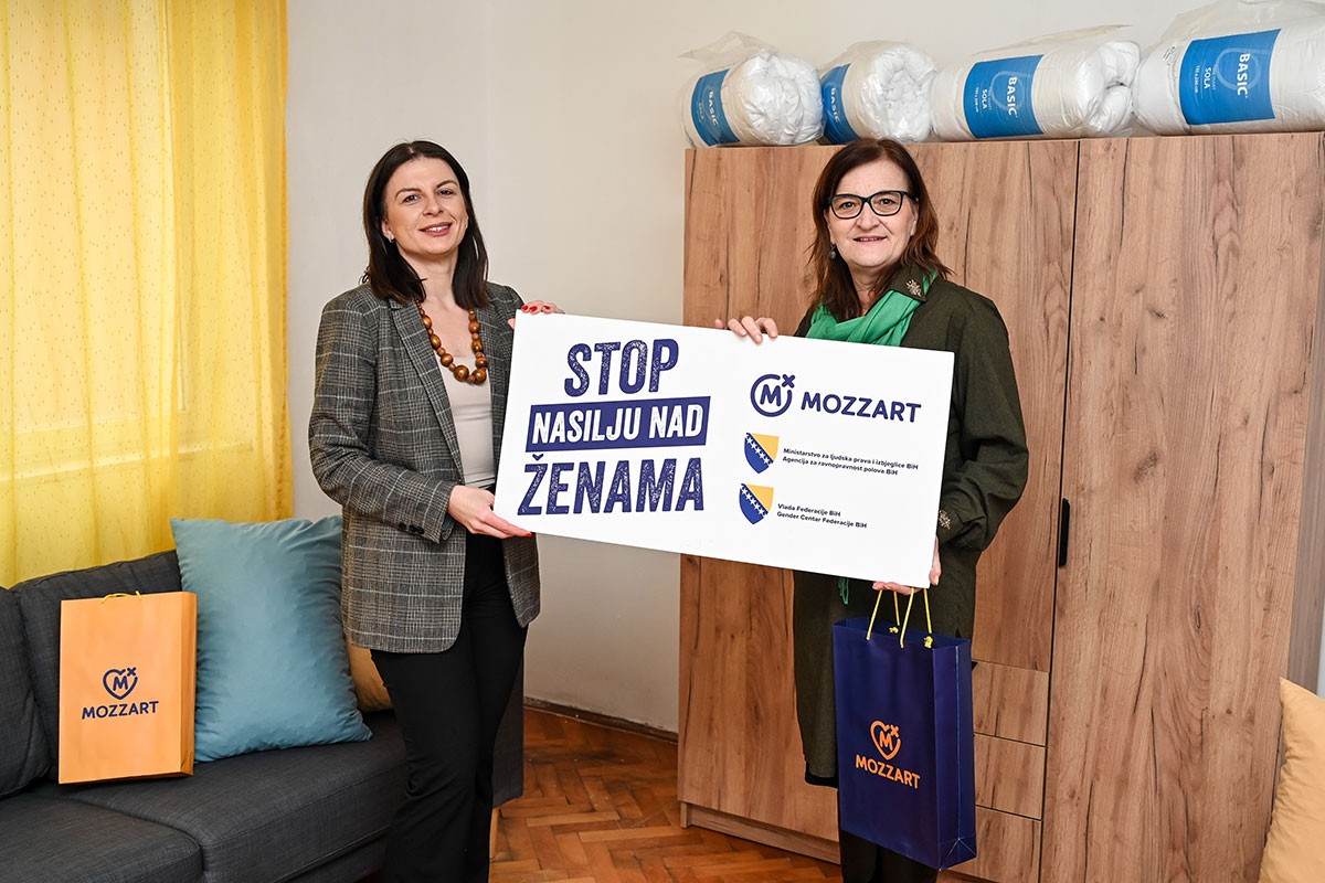 Stop nasilju: Mozzart uputio donaciju Prihvatnom centru u Jajcu