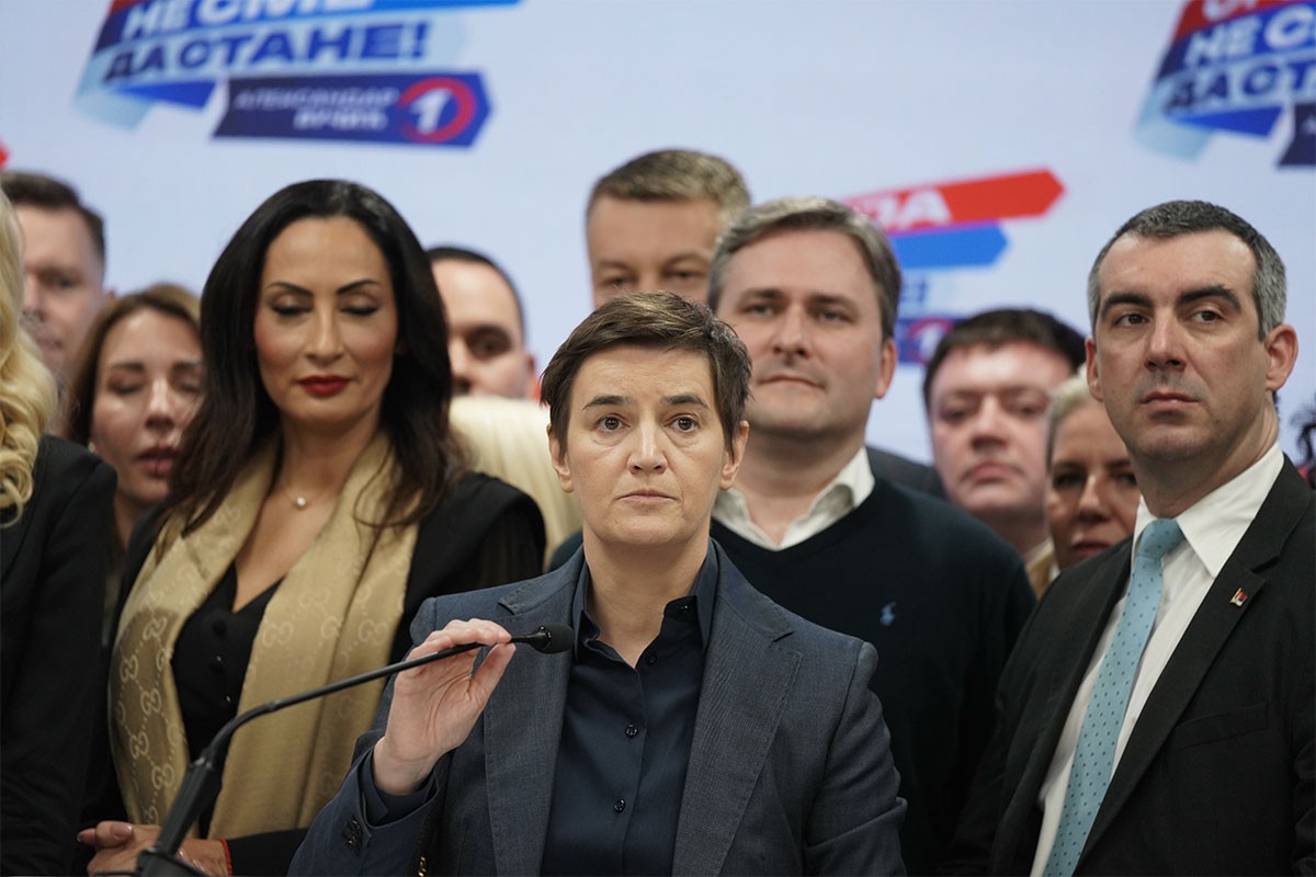 Brnabić: SNS 47.1 odsto na 50 odsto uzorka