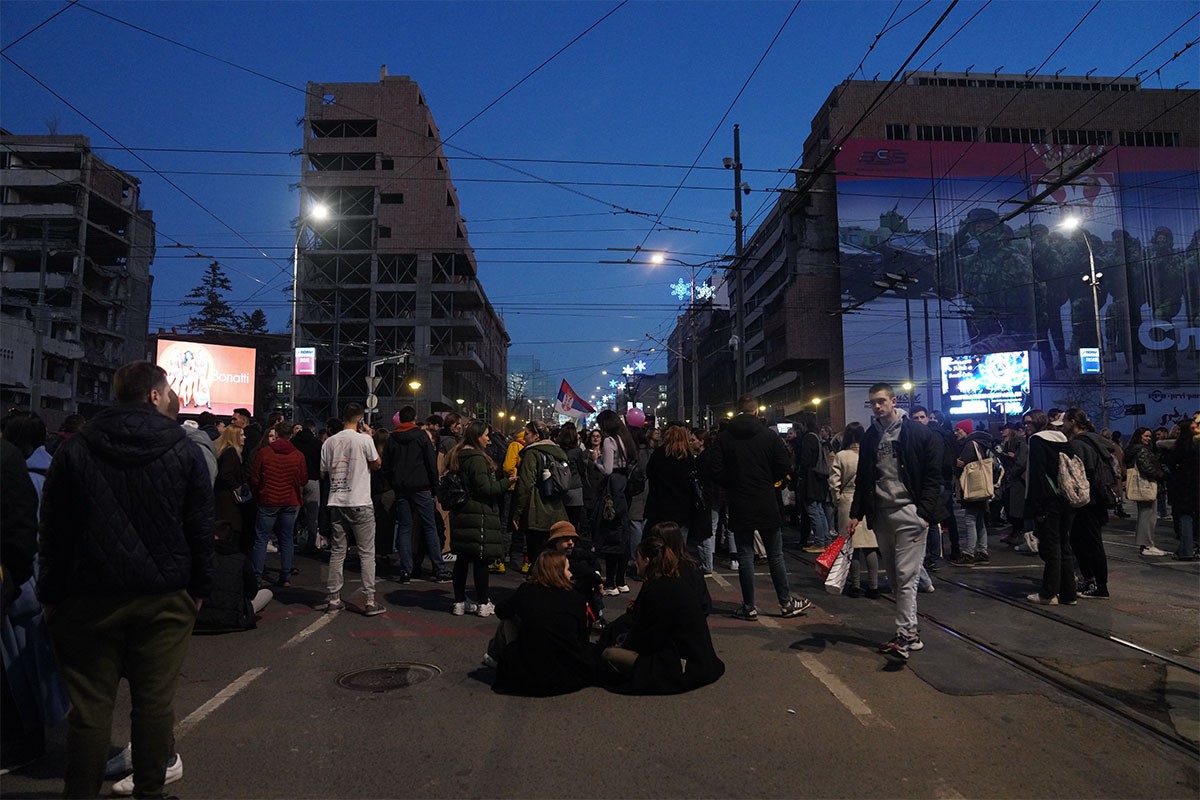 Protest koalicije "Srbija protiv nasilja" završen ispred Palate pravde u Beogradu