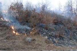 Požari u Gacku, vatra bila blizu kuća