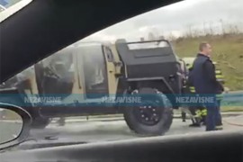 Požar na auto-putu Banjaluka - Prnjavor, gori "Vihor" (VIDEO)