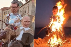 Hrvatskoj upućena protestna nota zbog spaljivanja lutke sa Vučićevim ...