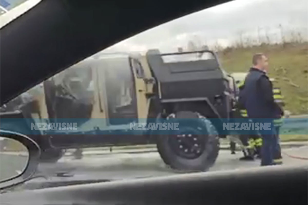 Požar na auto-putu Banjaluka - Prnjavor, gori "Vihor" (VIDEO)