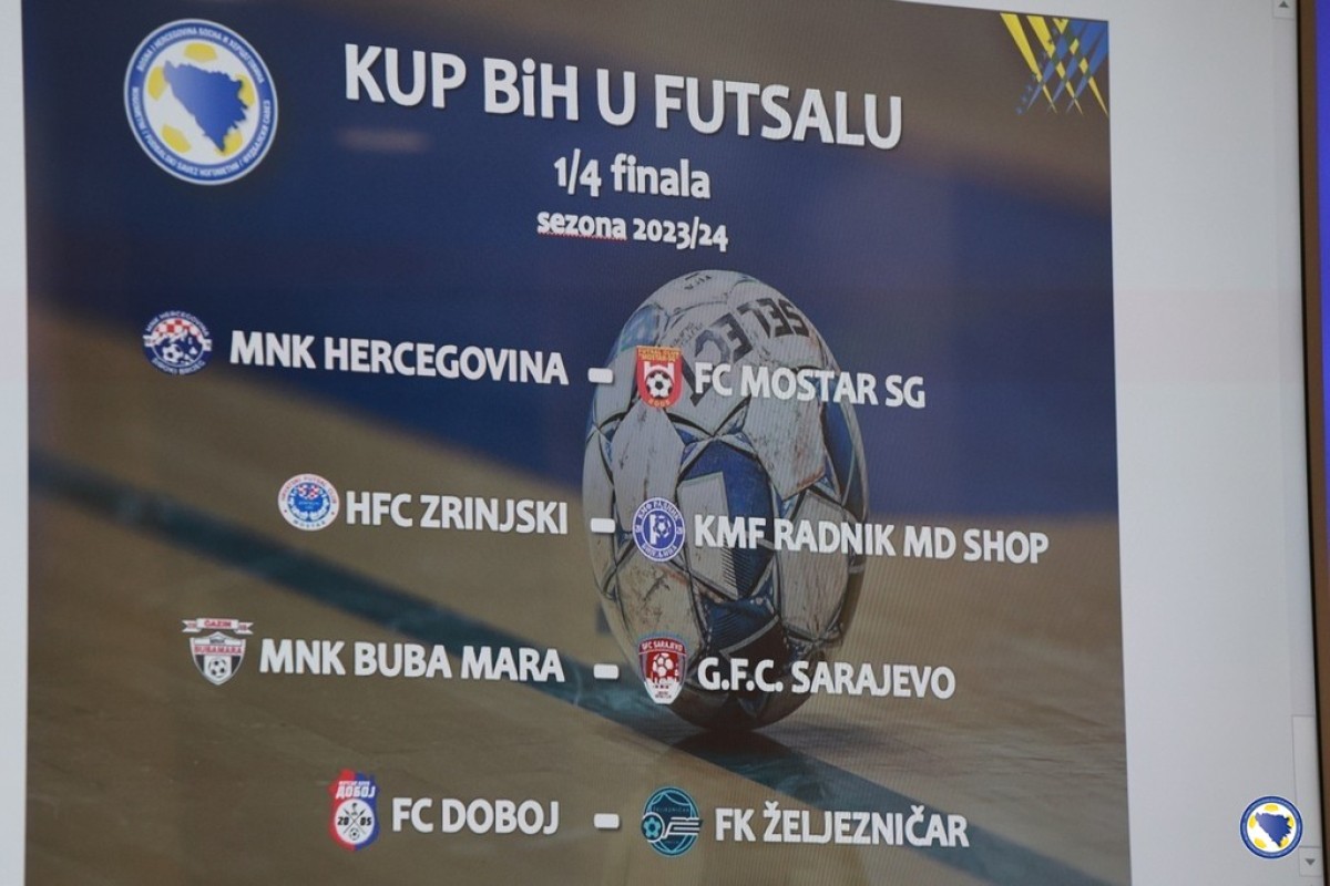 Poznati parovi četvrtfinala futsal Kupa BiH