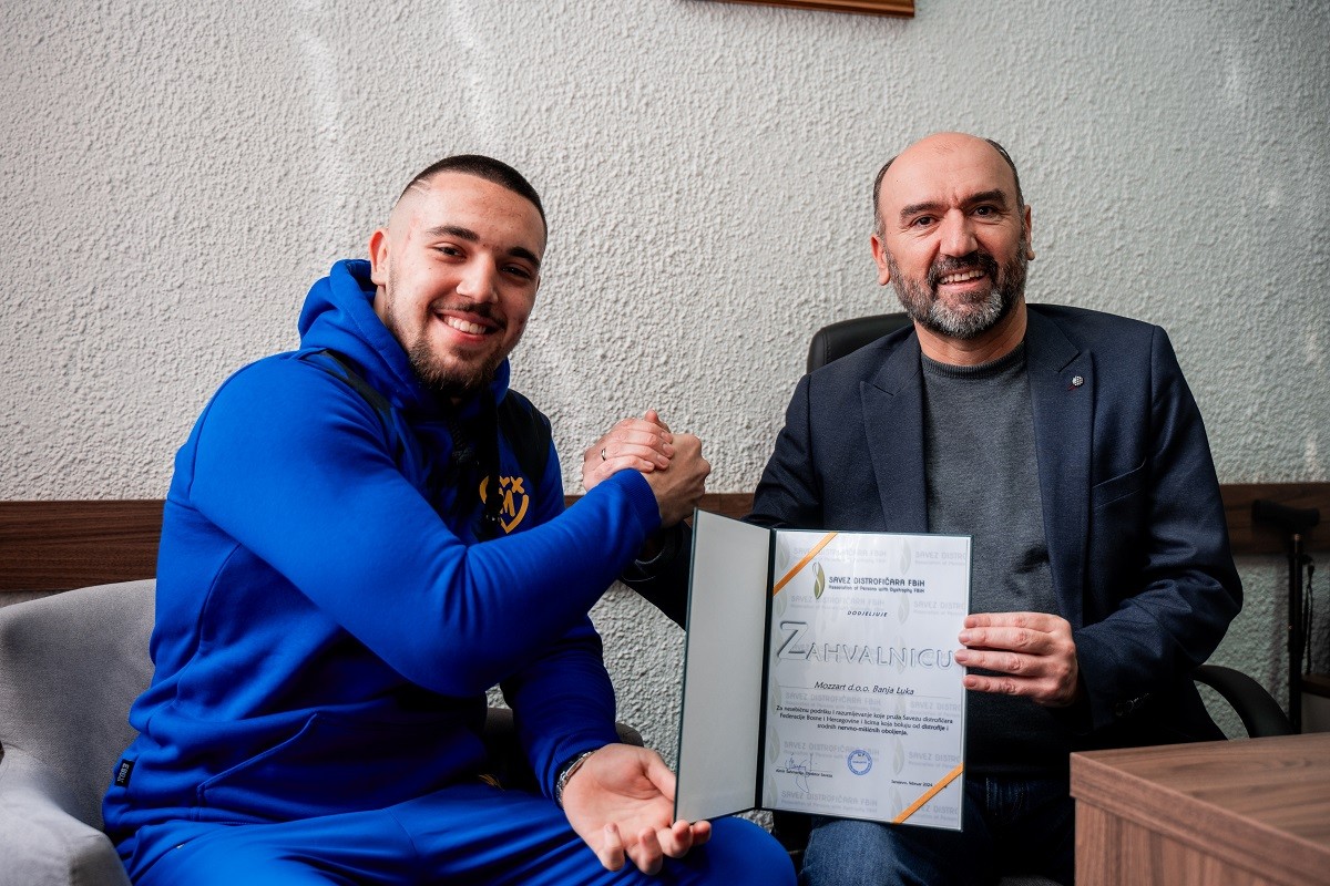 Mozzart uz asistenciju stipendiste Affana Smajića opet podržao distrofičare Federacije BiH