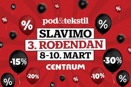 Centrum slavi 3. rođendan Pod&Tekstila