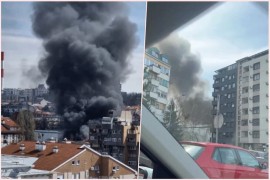Veliki požar na Zvezdari: Gori fabrika (VIDEO)