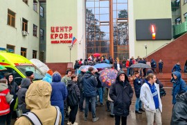Vanredno stanje u Moskvi: "Skorbim" na bilbordima širom grada (FOTO)