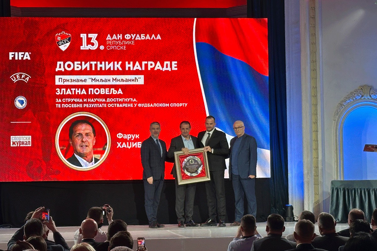 "Dan fudbala Republike Srpske": Vidić najbolji fudbaler, Hadžibegiću Zlatna povelja