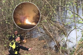 Jak vjetar raspiruje dva požara u Bratuncu (VIDEO)