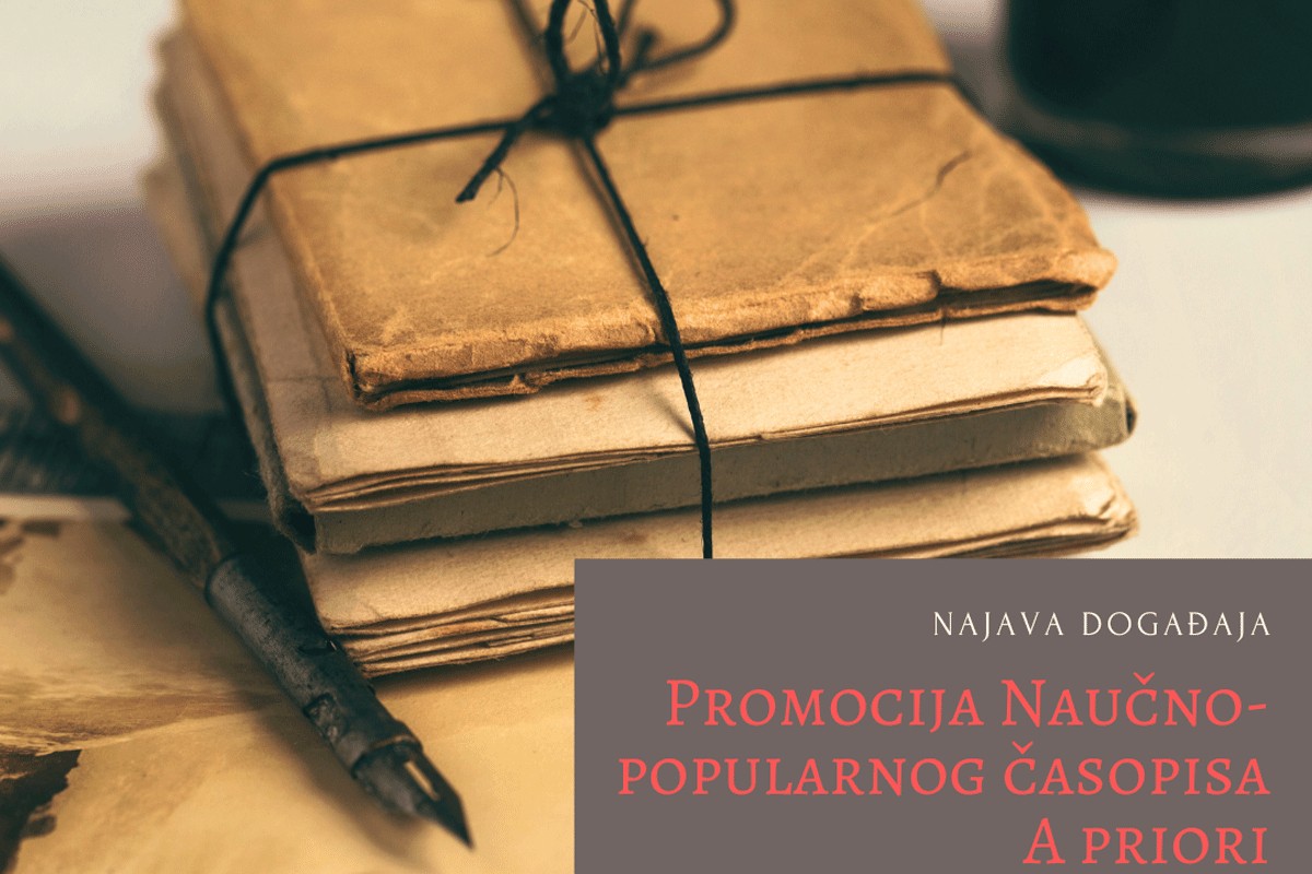 Udruženje "Sofia": Online promocija časopisa "A priori" 6. aprila