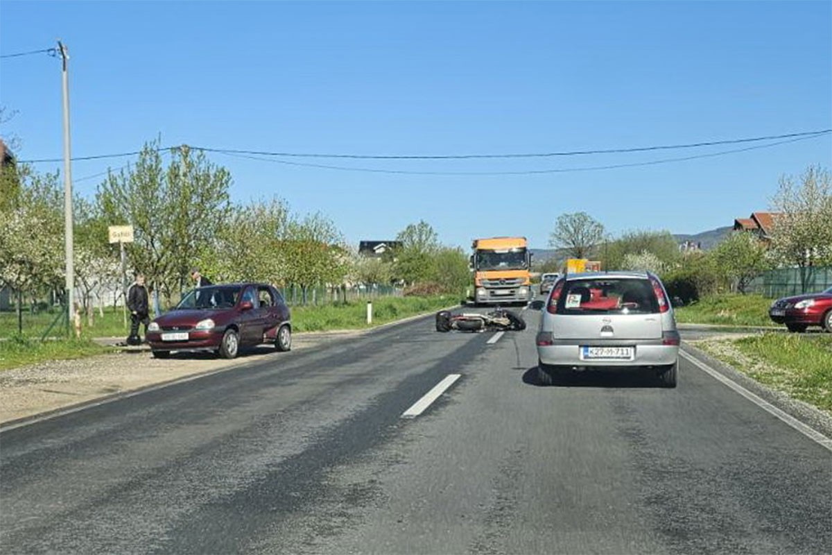 Težak udes u Kozarcu kod Prijedora: Teško povrijeđen motociklista