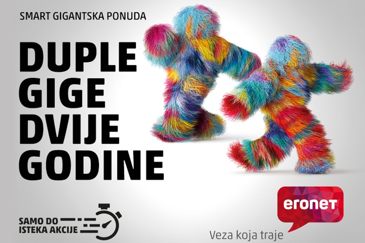 Zbog iznimnog interesa, Eronet produžio akciju Duple gige dvije godine!