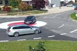 Haos u novom kružnom toku u Koprivnici (VIDEO)