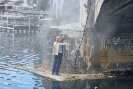 Pjeskarenje Kamenog mosta u Trebinju