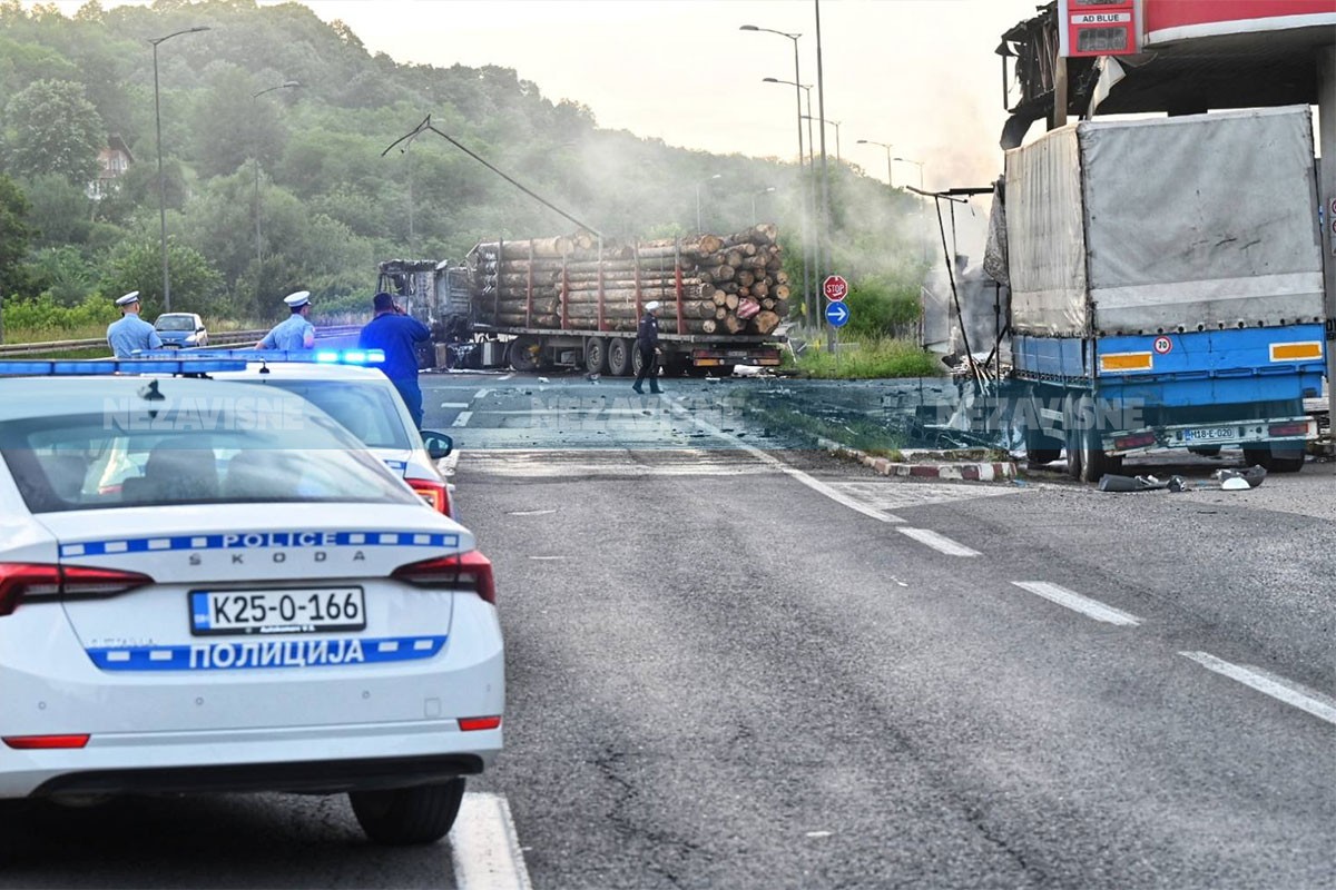 Policija saopštila detalje saobraćajke u Trnu koja je izazvala požar