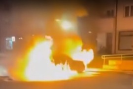Zapaljen automobil na Palama (VIDEO)