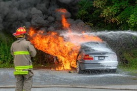 Automobil izgorio kod Termoelektrane Kakanj