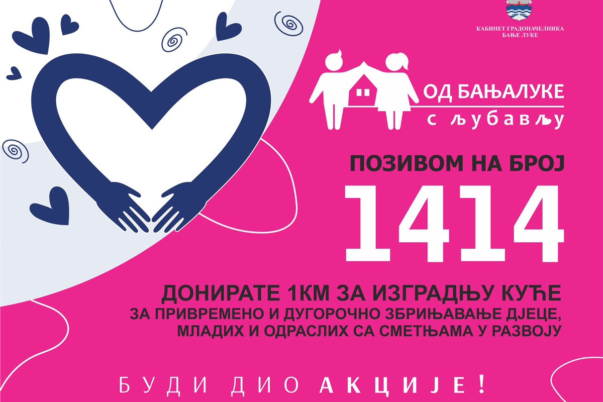 Broj 1414 aktivan i tokom juna: Pozivom donirate 1 KM za izgradnju kuće "Predah"