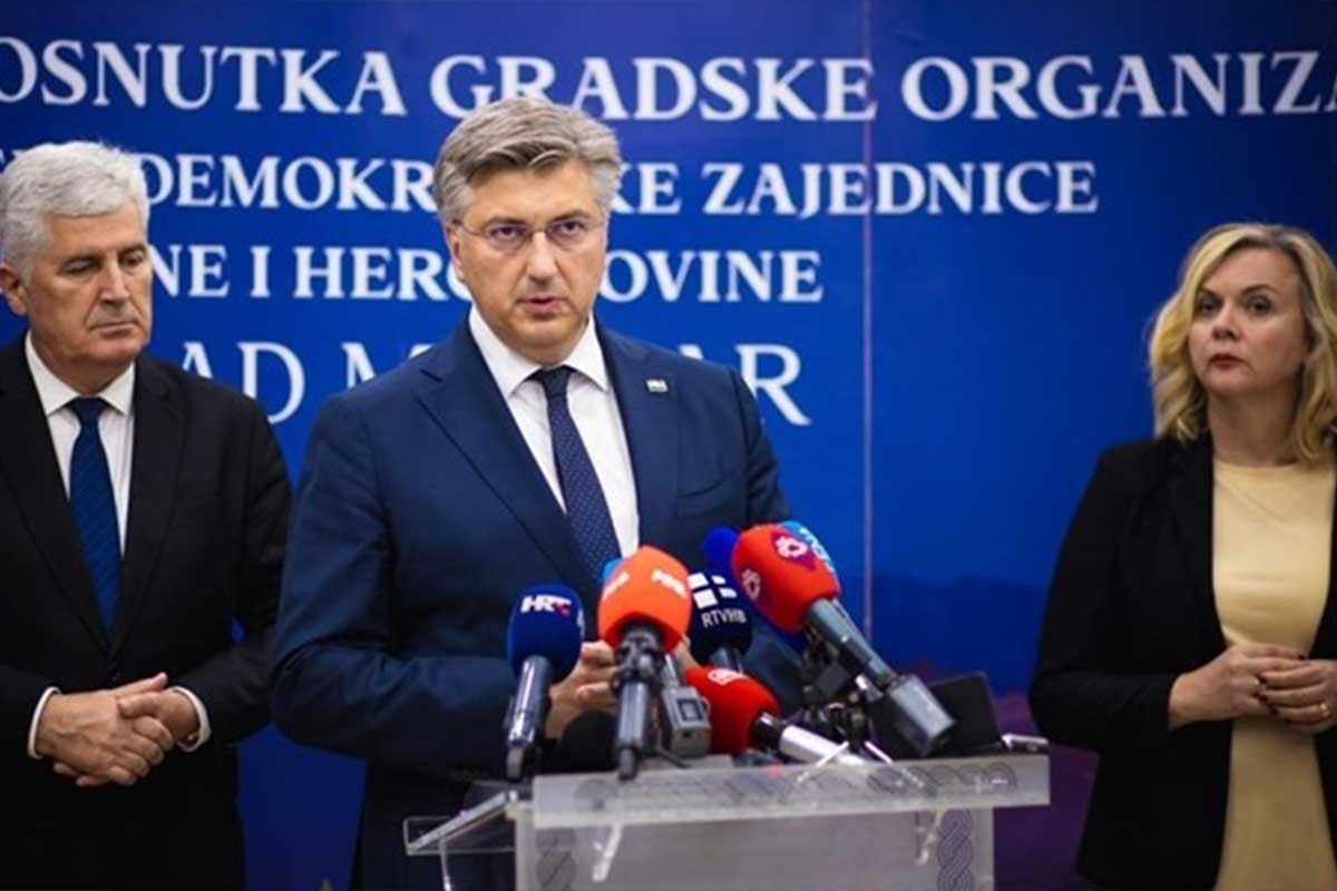 Plenković u Mostaru: Glasajte za HDZ, to je važno za BiH