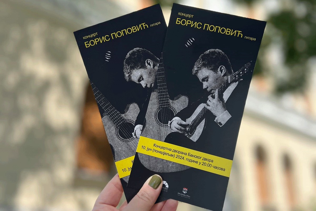 Koncert mladog gitariste Borisa Popovića u Banskom dvoru