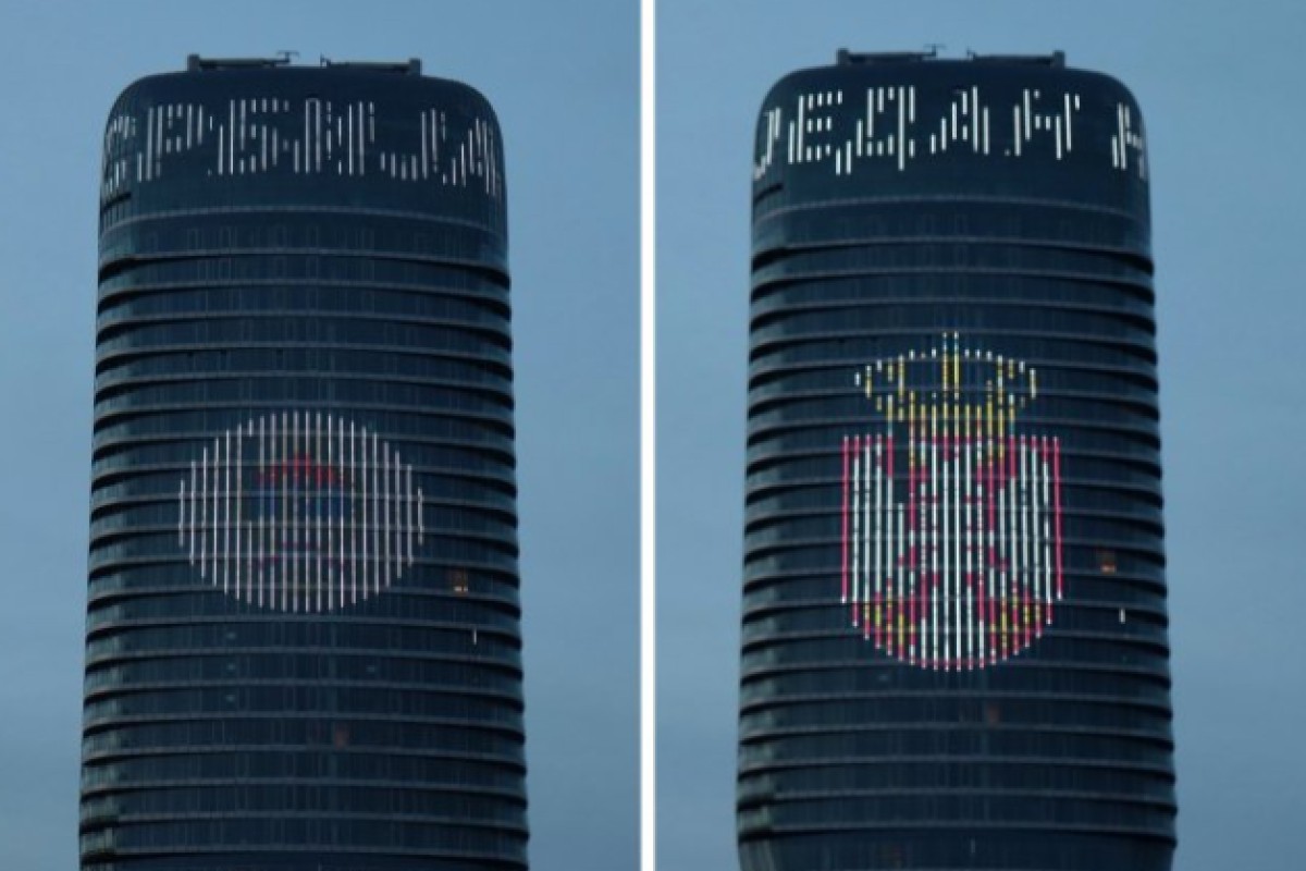 Na kuli "Beograd" ispisano "Јedan narod, jedan sabor - Srbija i Srpska"