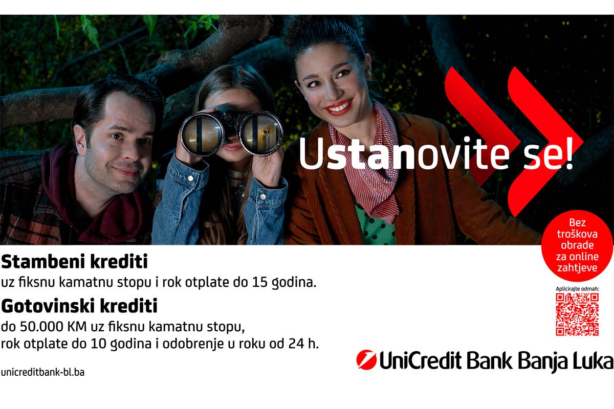 uSTANovite se i ponovite uz akcijsku ponudu stambenih i gotovinskih kredita UniCredit banke