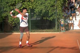 Novak Đoković održao trening na Slovenskoj plaži