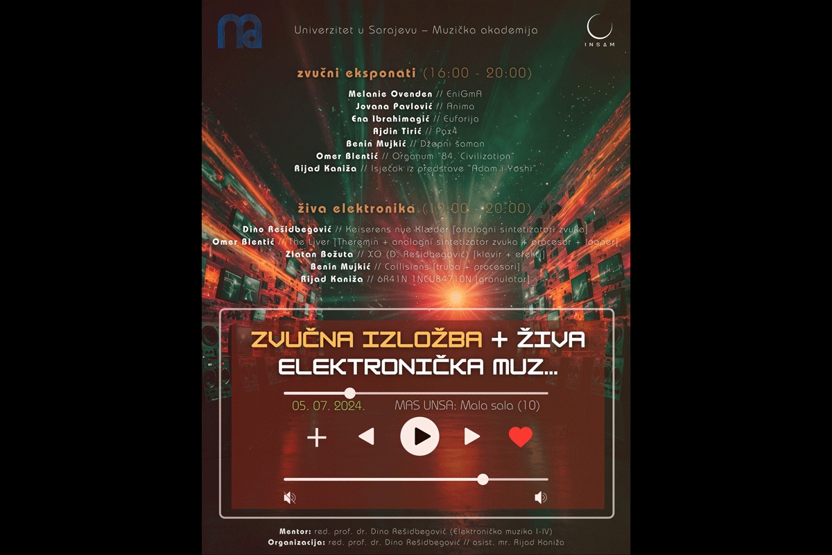 Peta zvučna izložba i koncert žive elektroničke muzike na MAS UNSA