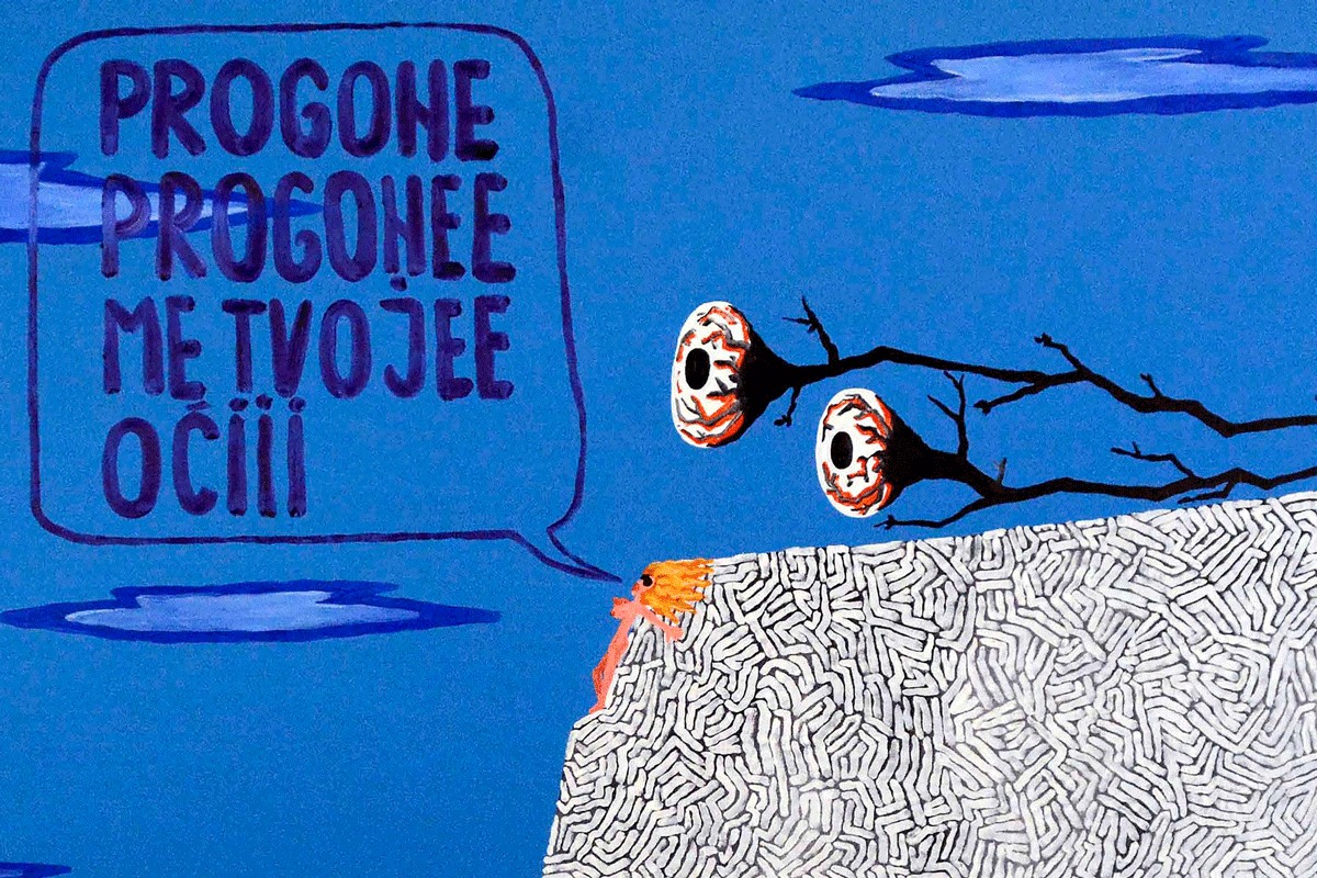 Izložba radova duhovitog naziva: "Progoneee me tvoje oči" u MSU RS