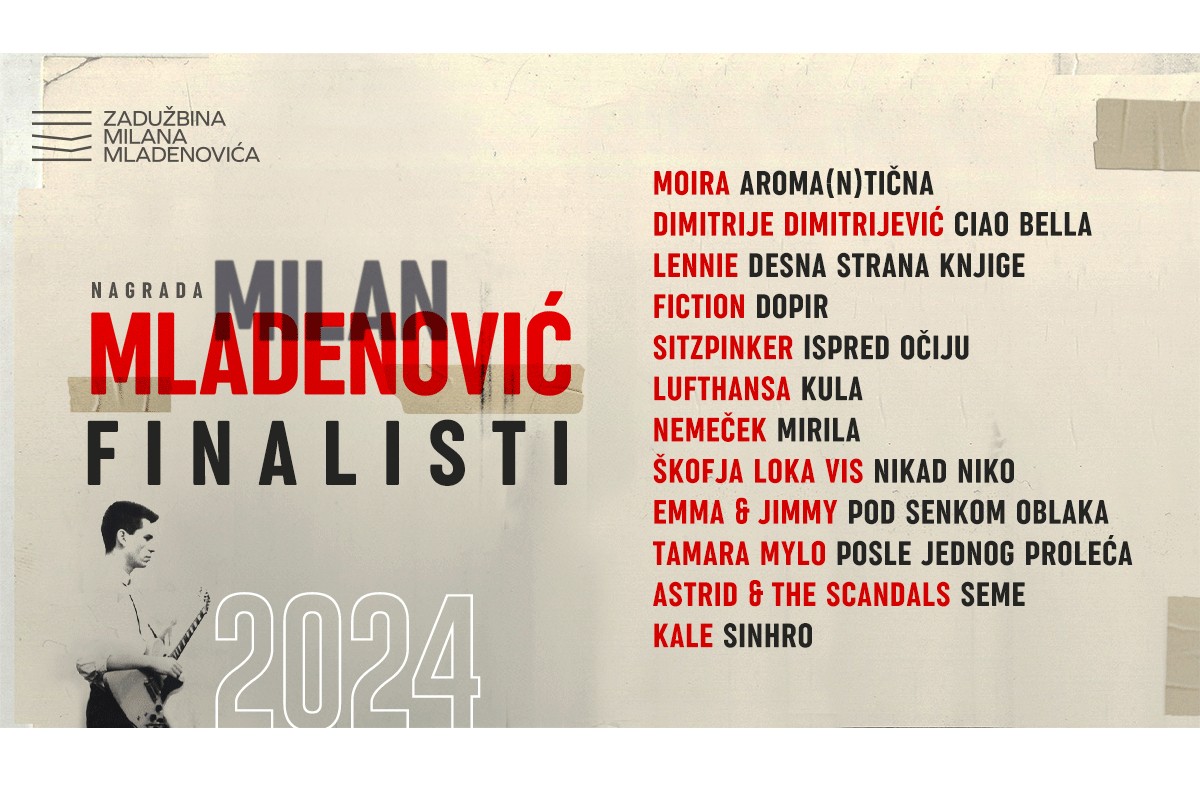 Poznati finalisti nagrade "Milan Mladenović"