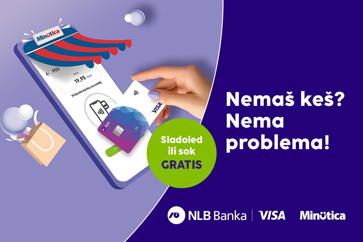 Potražite svoje ljetno osvježenje na "Minutica" kioscima, uz Visa kartice i NLB Smart POS