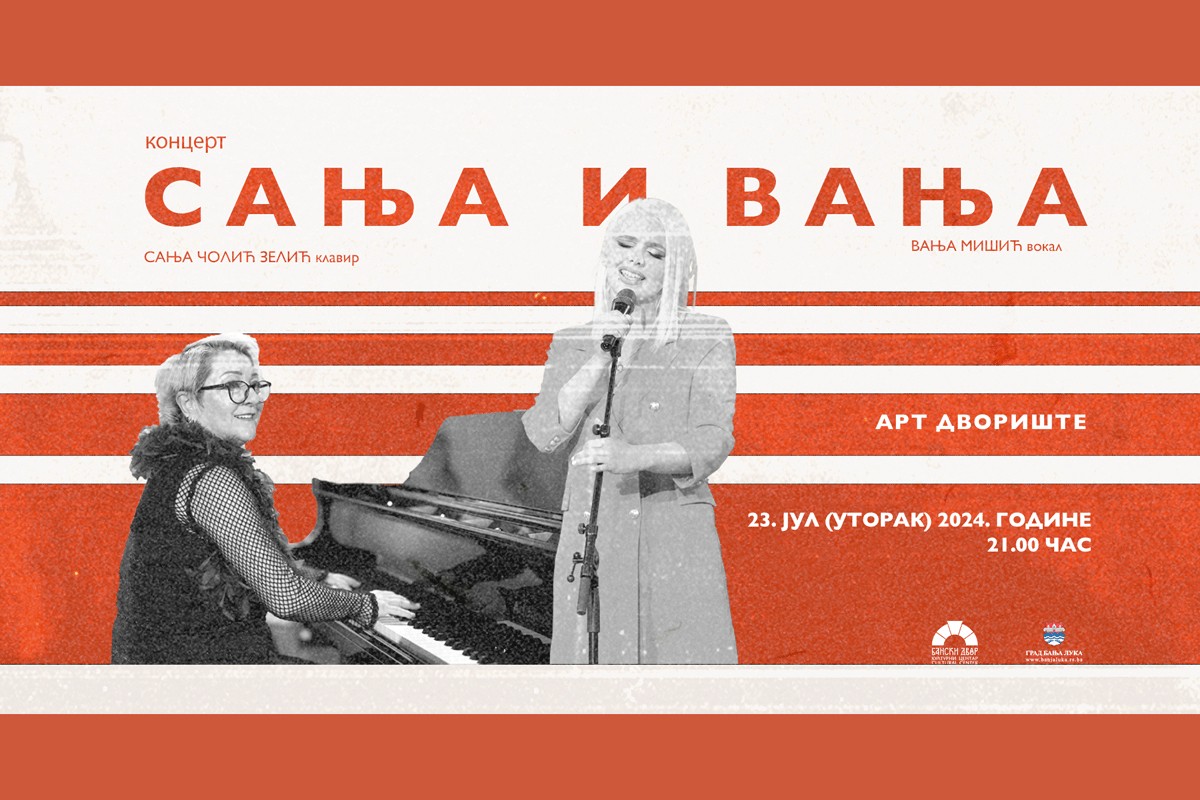 Koncert Sanje Čolić Zelić i Vanje Mišić u Art dvorištu Banskog dvora