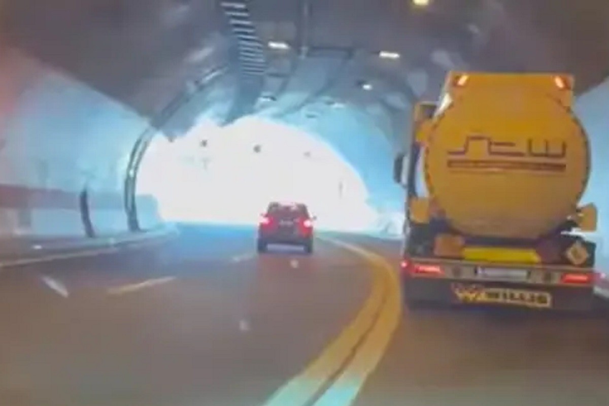 Prešao preko dvije pune linije i jurio u suprotnom smjeru u tunelu (VIDEO)