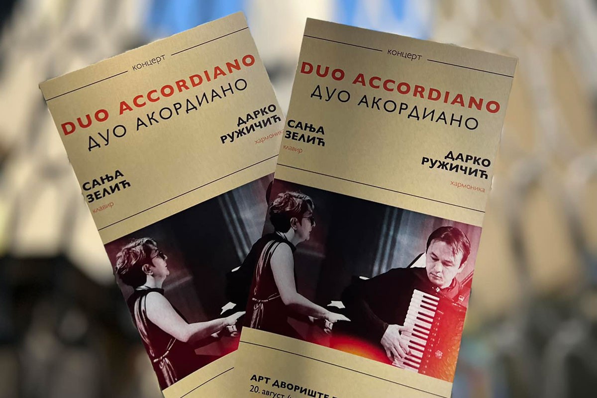 Koncert "Duo accordiano" u Art dvorištu Banskog dvora