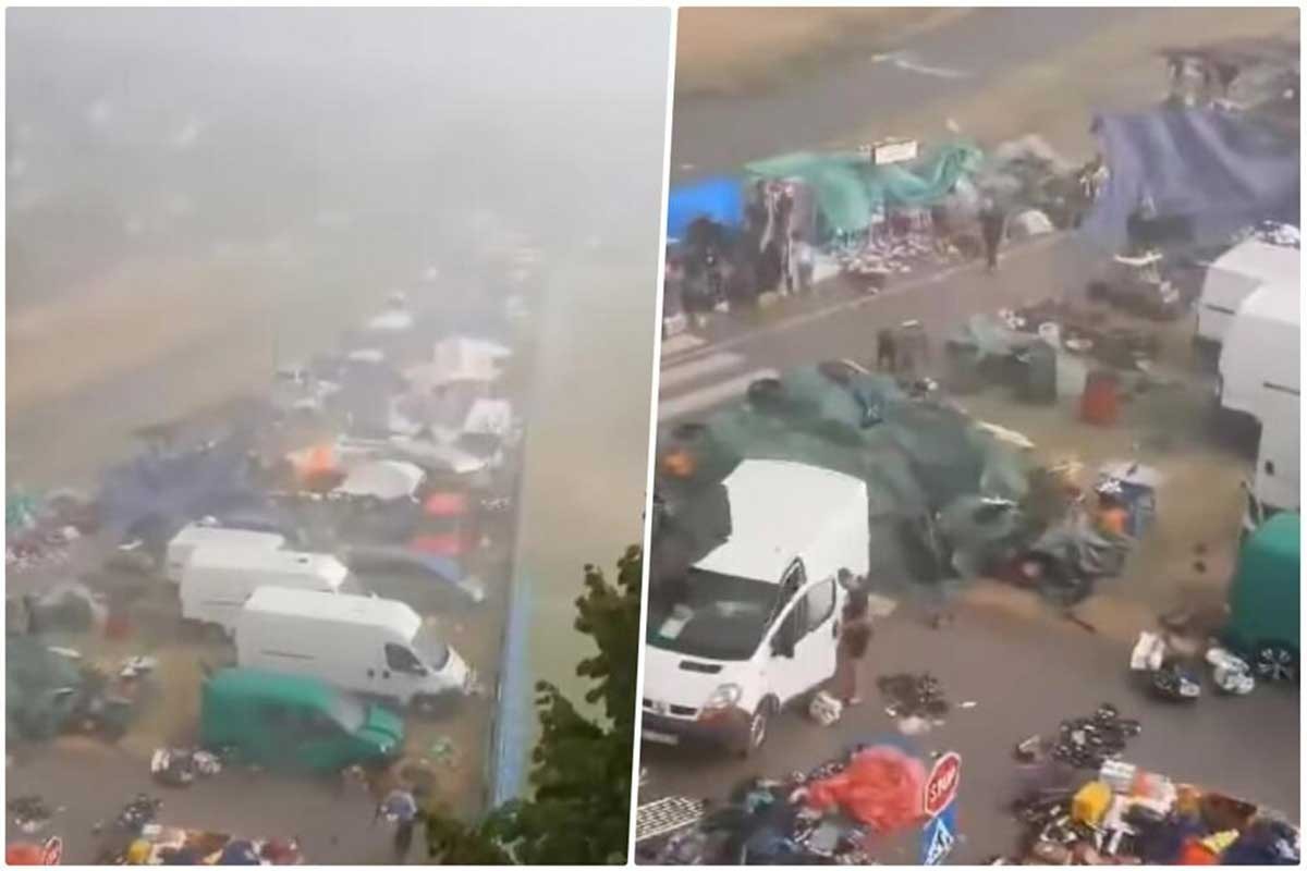 Snažno nevrijeme u Aleksincu, ljudi bježali, prekinut vašar (VIDEO)