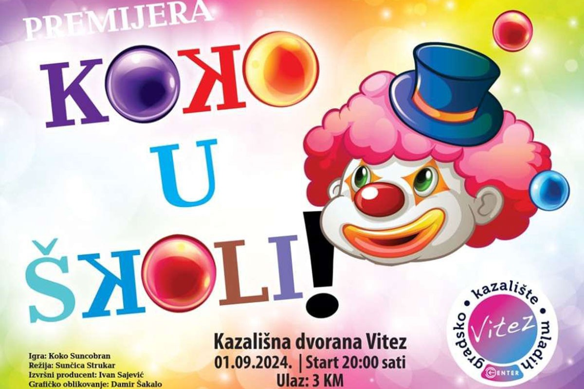 Premijerom predstave "Koko u školi" počinju 16. Dani kazališta "Vitez 2024"