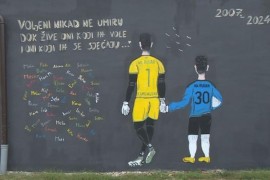 Tragično stradali golman dobio svoj mural